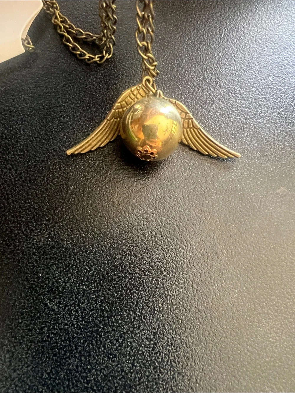 Fashion Jewelry Gold Winged Globe Charm Necklace